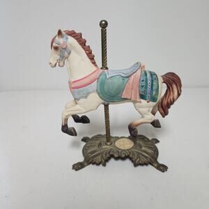 The American Carousel Horse by Tobin Fraley on brass base - chipped ear